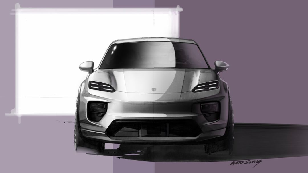 Boceto del Porsche Macan, 2024, Porsche AG
