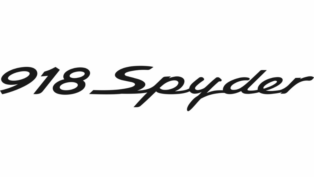 918 Spyder lettering, Porsche AG