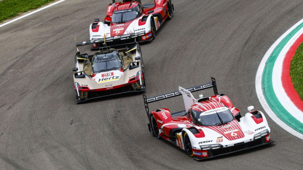 Porsche 963, Porsche Penske Motorsport (nº 6), Matt Campbell (Australia), Kévin Estre (FRA), Laurens Vanthoor (BEL), 6 Horas de Ímola, Campeonato del Mundo de Resistencia FIA (WEC), 2025, Porsche AG