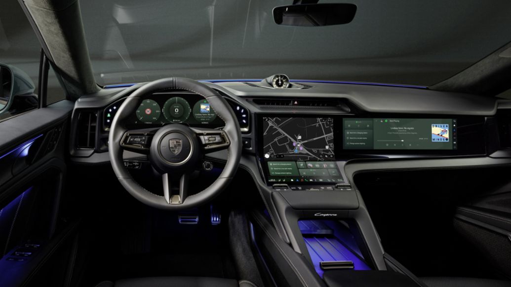 The new Cayenne Electric showcases the Porsche interior of the future 