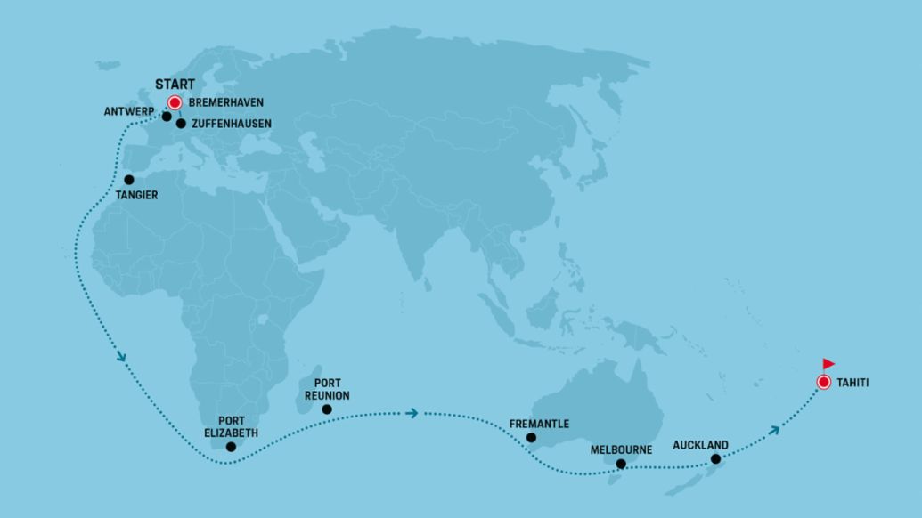 Journey Stuttgart - Tahiti, 2026, Porsche AG