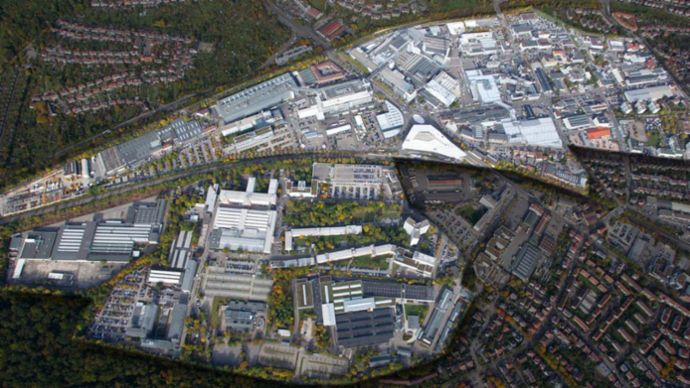 Luftaufnahme, Zuffenhausen, 2014, Porsche AG