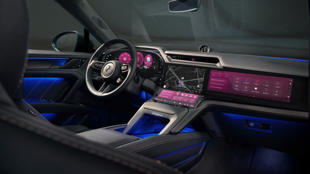 The new Cayenne Electric showcases the Porsche interior of the future