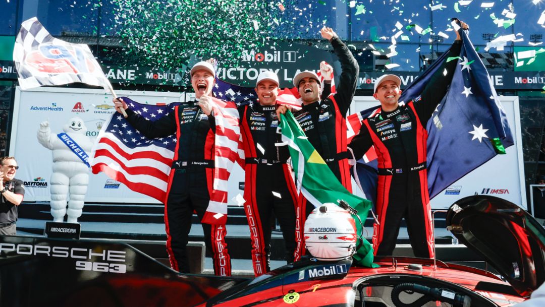 Porsche victorioso después de una emocionante final en las 24 horas de Daytona