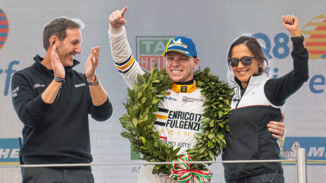 Porsche Carrera Cup Italia: a Imola Iaquinta firma gara 2, Ten Voorde si laurea campione 2023