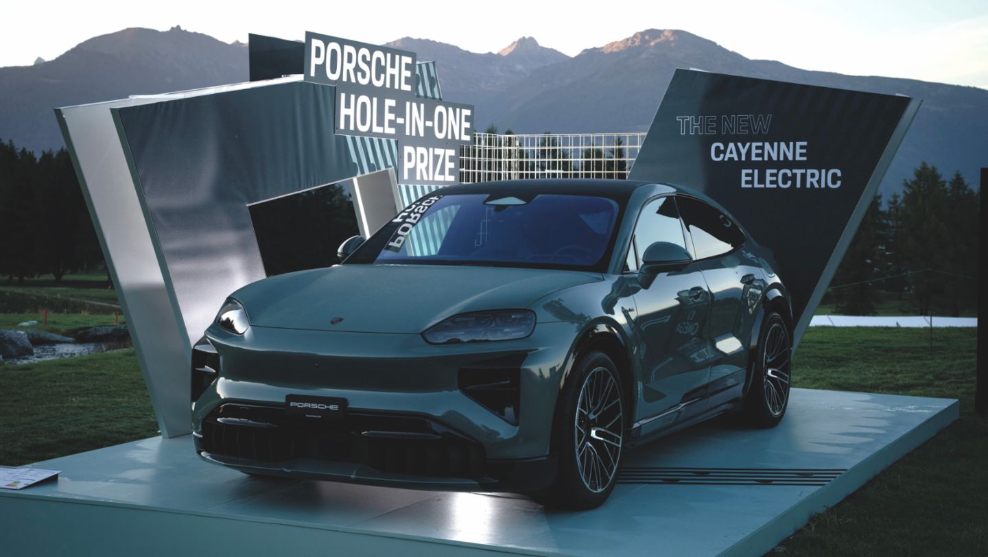 Cayenne Turbo Electric, Omega European Masters, Crans Montana, 2026, Porsche Schweiz AG