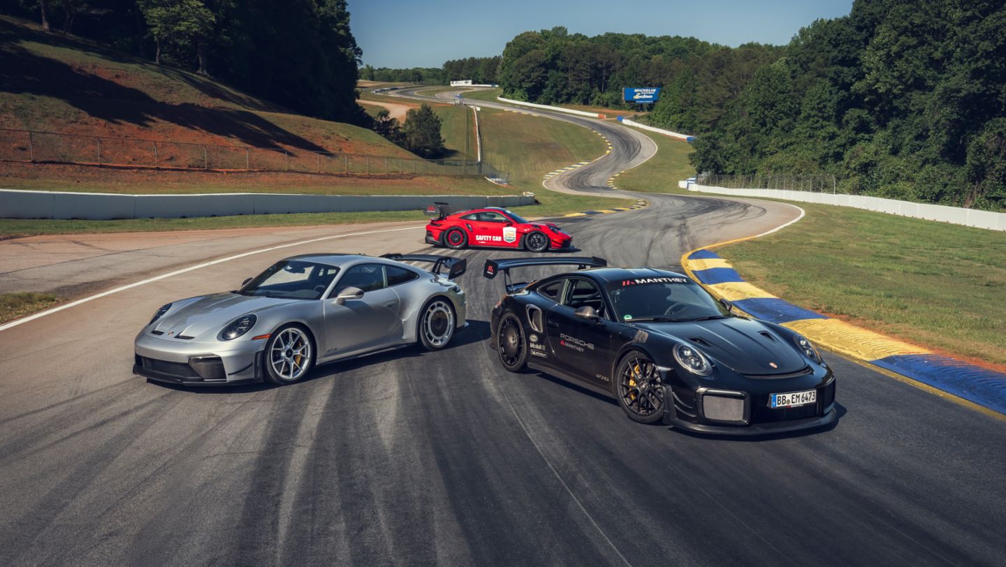 Porsche 911 GT3 with Manthey Kit, Porsche 911 GT3 RS with Manthey Kit, Porsche 911 GT2 RS with Manthey Kit (991), Road Atlanta, 2026, Porsche AG