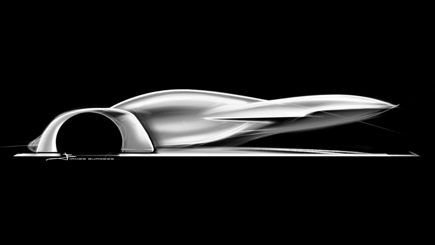 Designskizze, Porsche Mission X, 2023, Porsche AG