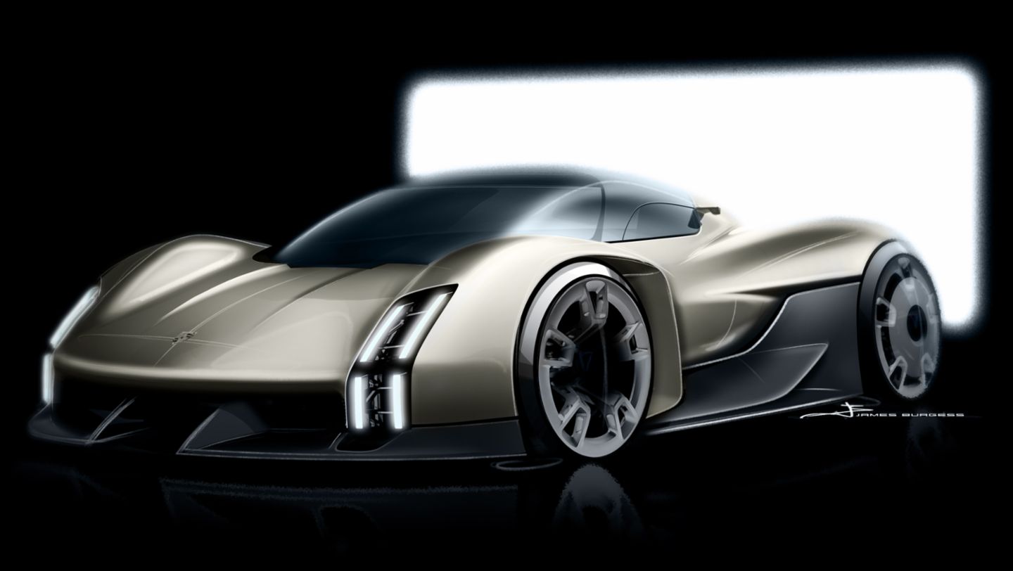 Designskizze, Porsche Mission X, 2023, Porsche AG