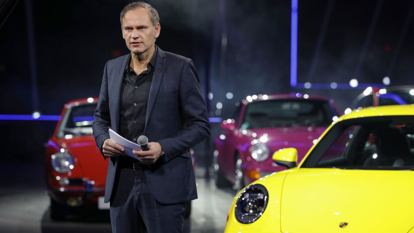 Oliver Blume, Vorstandsvorsitzender Porsche AG, 911 Carrera S, Weltpremiere, Los Angeles, 2018, Porsche AG