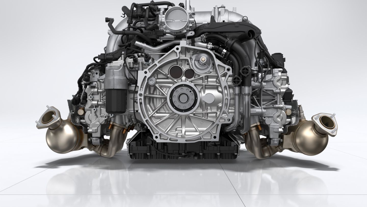 718 Cayman GT4/718 Spyder: Four-liter six-cylinder naturally aspirated boxer engine with 309 kW (420 PS), Porsche AG